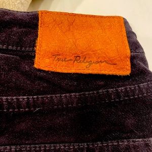 True Religion velvet skinny pants new